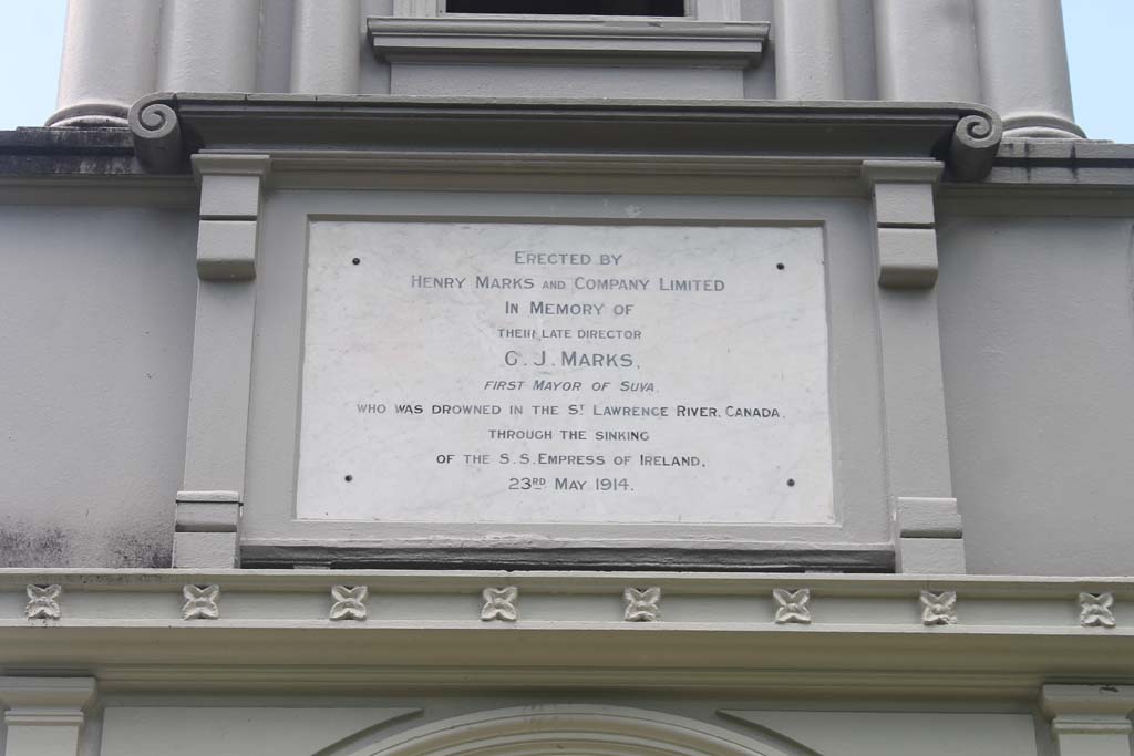 “Clock tower plaque, Thurston Gardens”, Source: Nicholas Halter, 2018